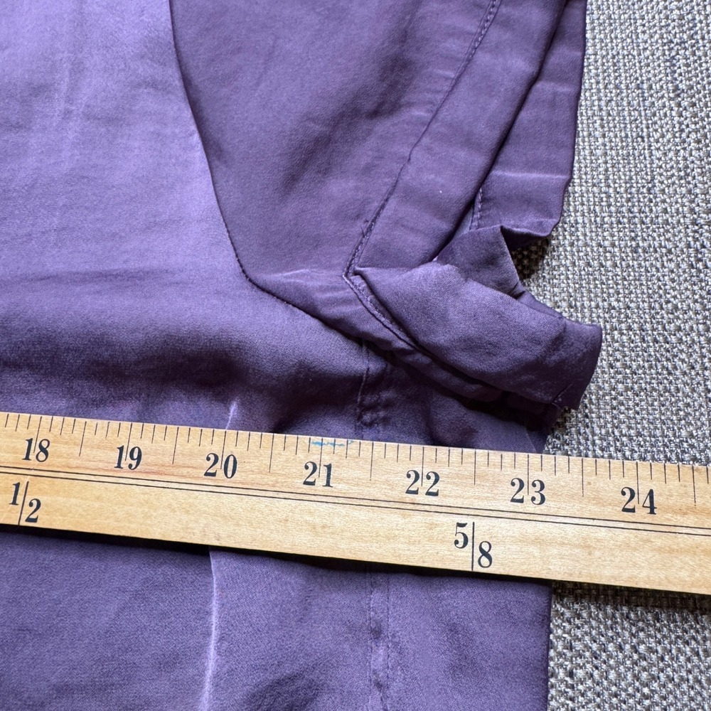 Simply Vera Vera Wang Purple Short Sleeve High Low Blouse Top XL RN 73277 - Picture 4 of 10